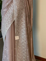 Mauve Muslin silk saree -PBR17A