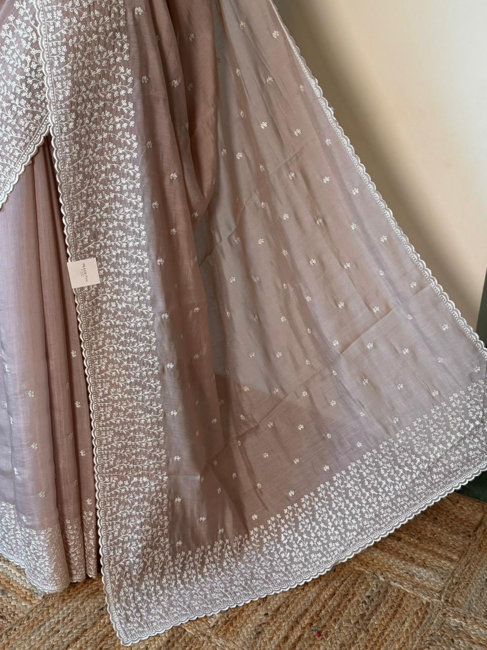 Mauve Muslin silk saree -PBR17A