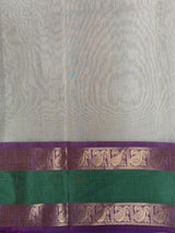 Off white Banarasi silk saree - PIH80