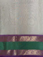 Off white Banarasi silk saree - PIH80