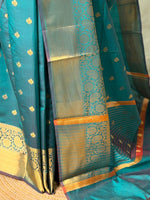 Peacock Blue Banarasi silk saree -RUK46C