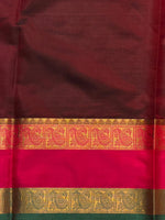 Deep maroon Banarasi silk saree - PIH82