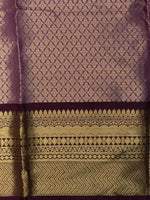Pink and maroon tissue Banarasi silk saree - PIH85