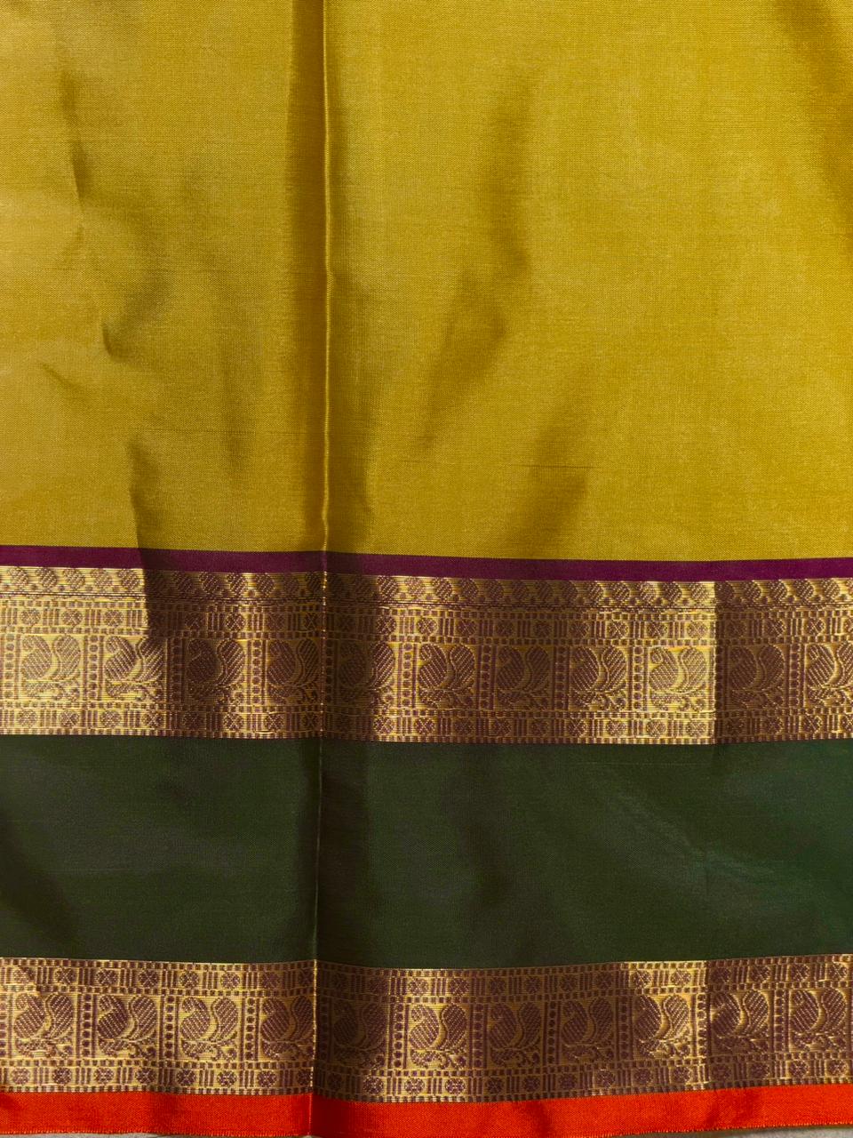 Olive Green Banarasi silk saree - PIH83