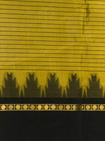 Yellow and Black Banarasi silk saree - PIH84