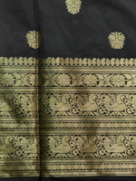 Black and Pink tissue Banarasi silk saree - PIH87