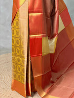 Gold and Red tissue Banarasi silk saree - PIH86