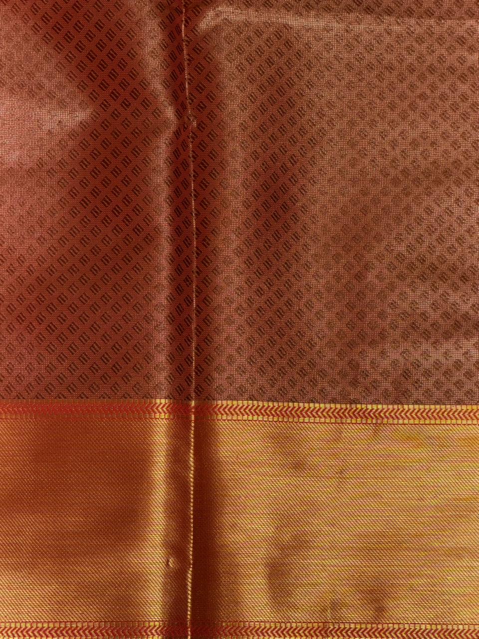 Gold and Red tissue Banarasi silk saree - PIH86
