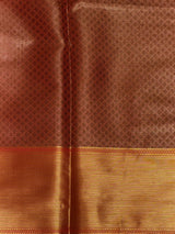 Gold and Red tissue Banarasi silk saree - PIH86