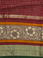 Green Georgette chanderi silk saree -PBR18B