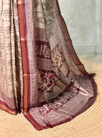 Tribal Printed silk cotton saree -PBR19C