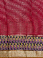 Mustard Yellow Georgette chanderi silk saree -PBR18K