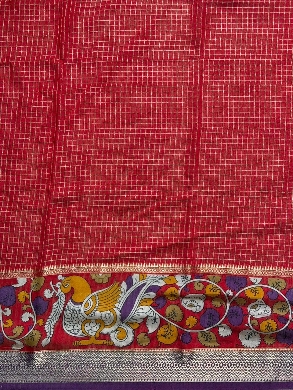 Purple Georgette chanderi silk saree -PBR18M