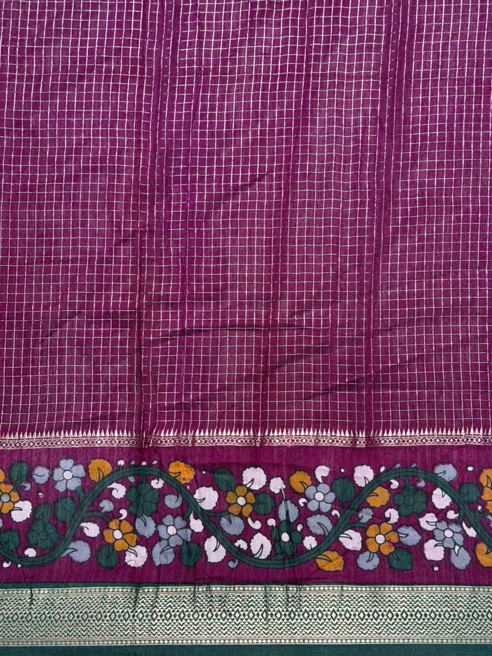 Bottle green chanderi silk saree -PBR18O