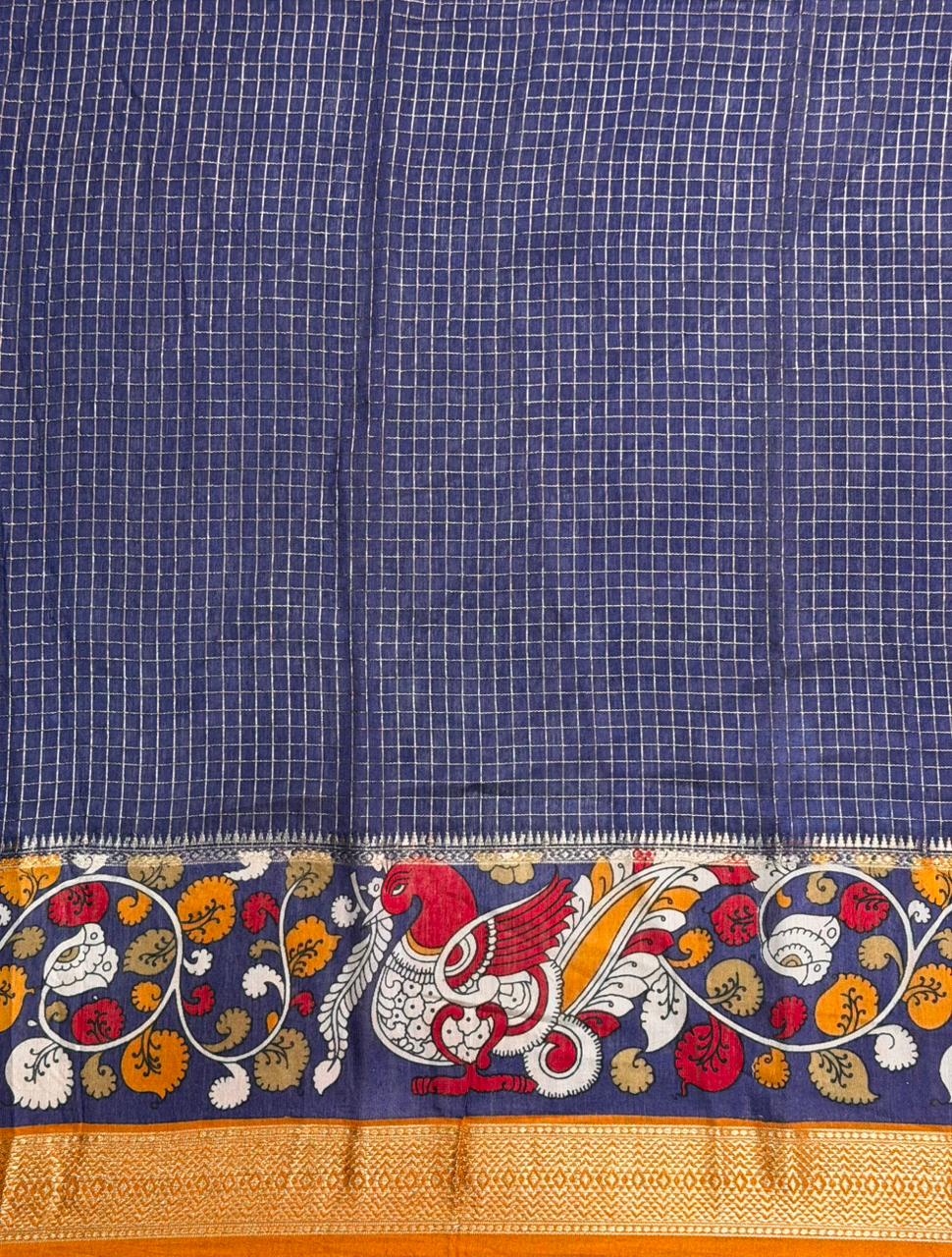 Mustard yellow chanderi silk saree -PBR18P
