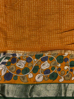 Bottle Green chanderi silk saree -PBR18Q