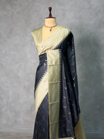 Black and Beige silk saree - PBR22D