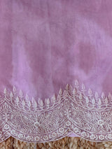 Pink organza saree- PBR25