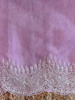 Pink organza saree- PBR25
