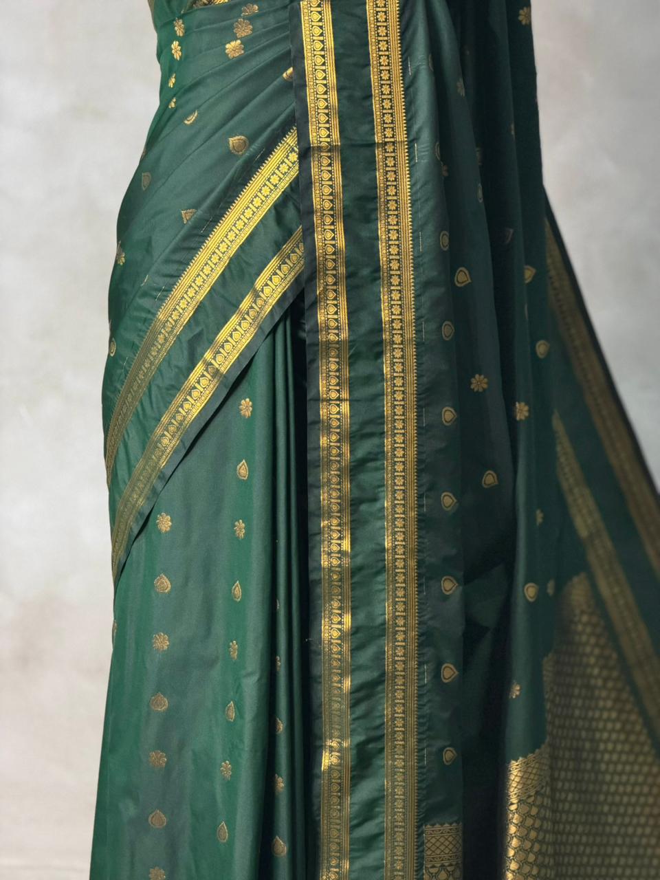Dark Green kanchipuram silk saree- PSSR308