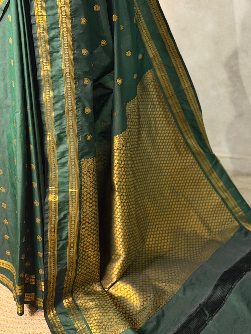 Dark Green kanchipuram silk saree- PSSR308