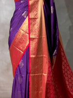 Violet and Rani Pink kanchipuram silk saree- PSSR298