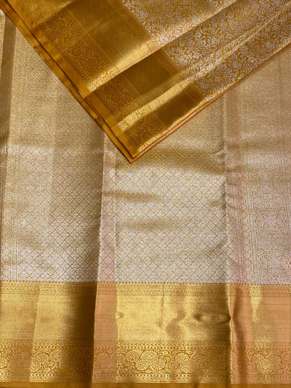 Gold Tissue Kanchipuram saree- PBRIDE44E