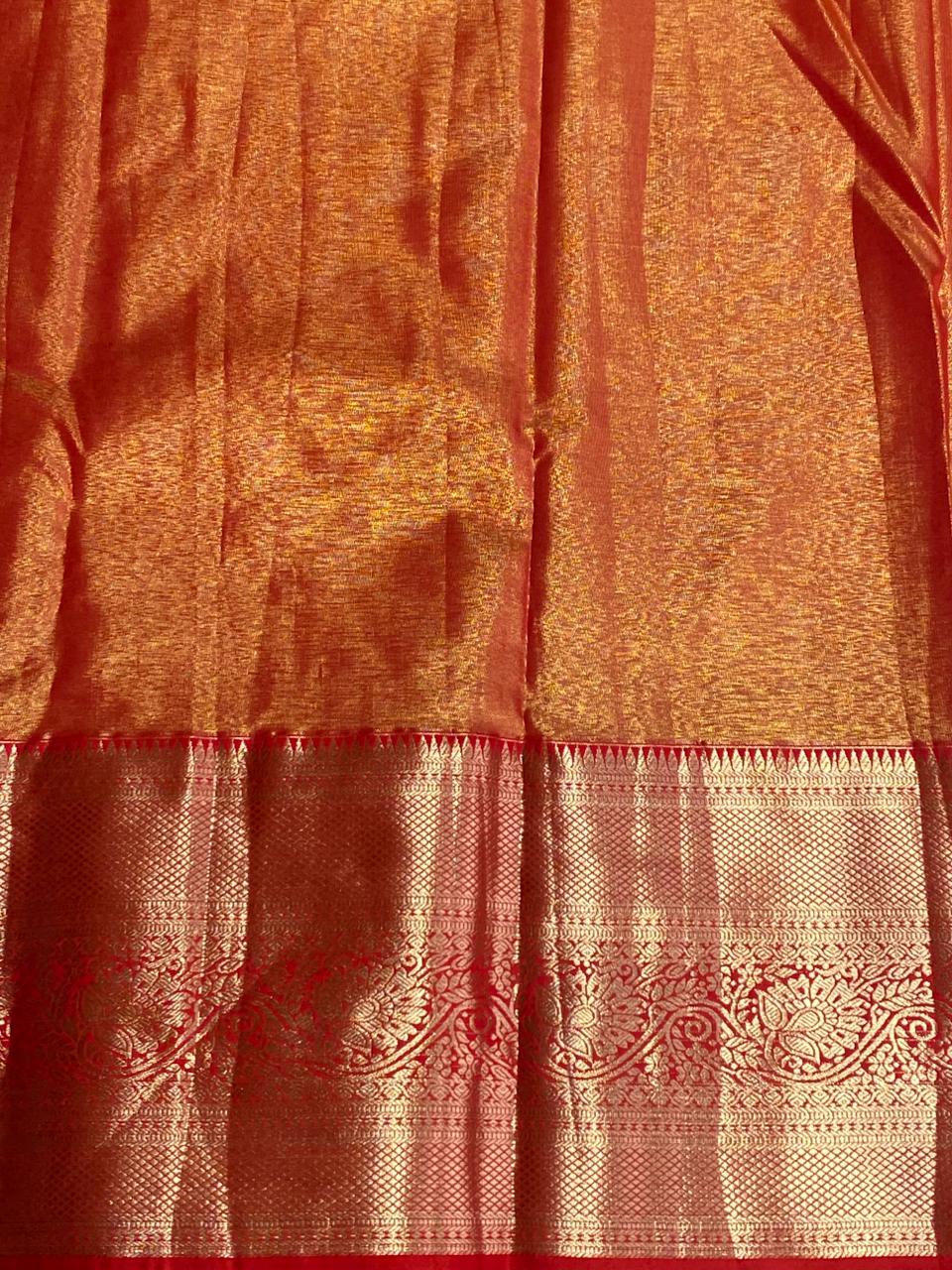 Red Tissue Kanchipuram saree- PBRIDE47C
