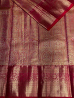 Magenta Tissue Kanchipuram saree- PBRIDE47D