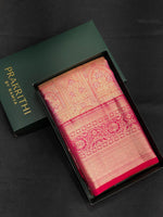 Magenta Tissue Kanchipuram saree- PBRIDE47D