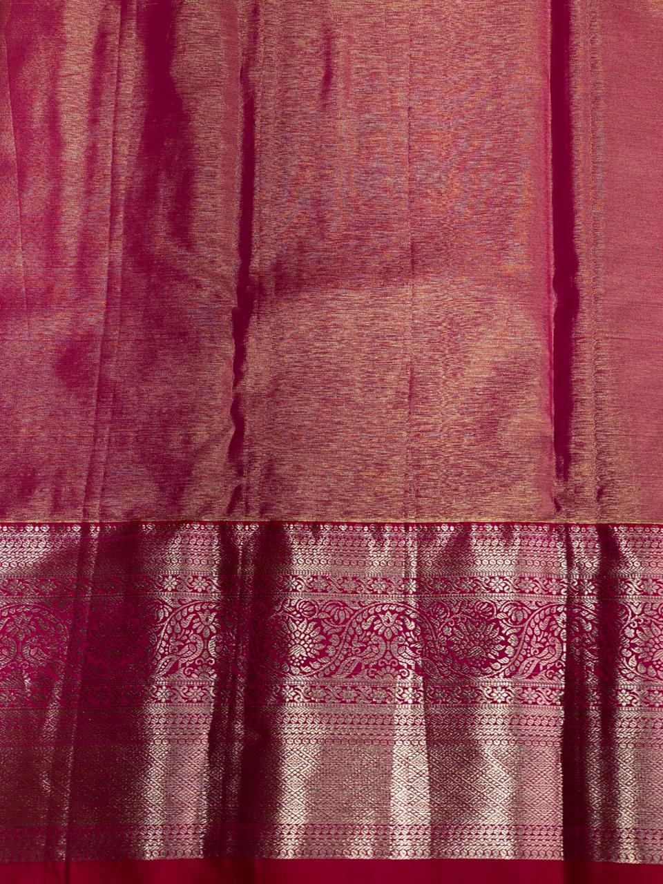 Magenta Tissue Kanchipuram saree- PBRIDE47D