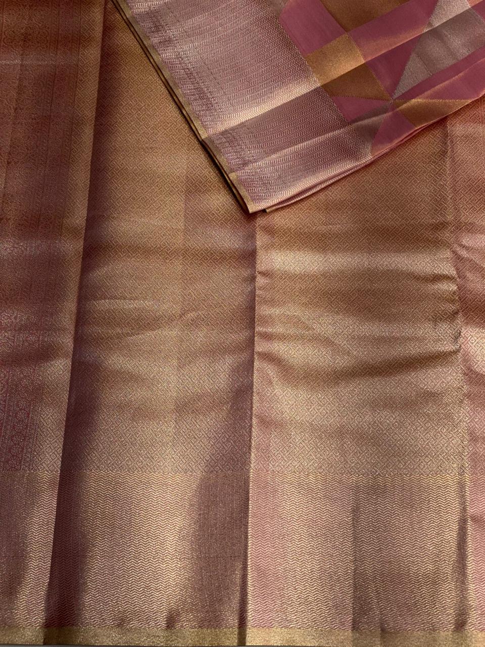 Pink Tissue Kanchipuram saree- PBRIDE45A