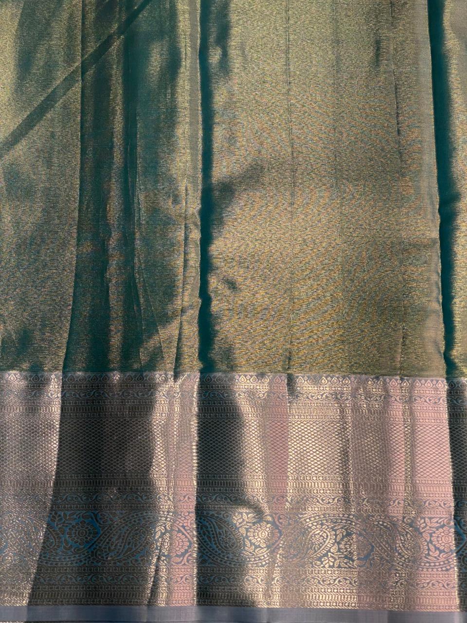 Blue Tissue Kanchipuram saree- PBRIDE44I