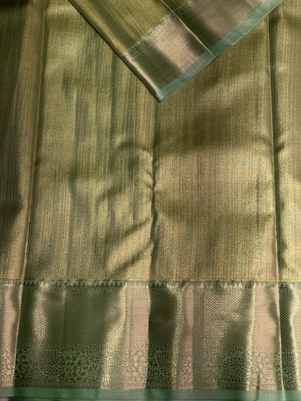 Pastal blue Tissue Kanchipuram saree- PBRIDE44L