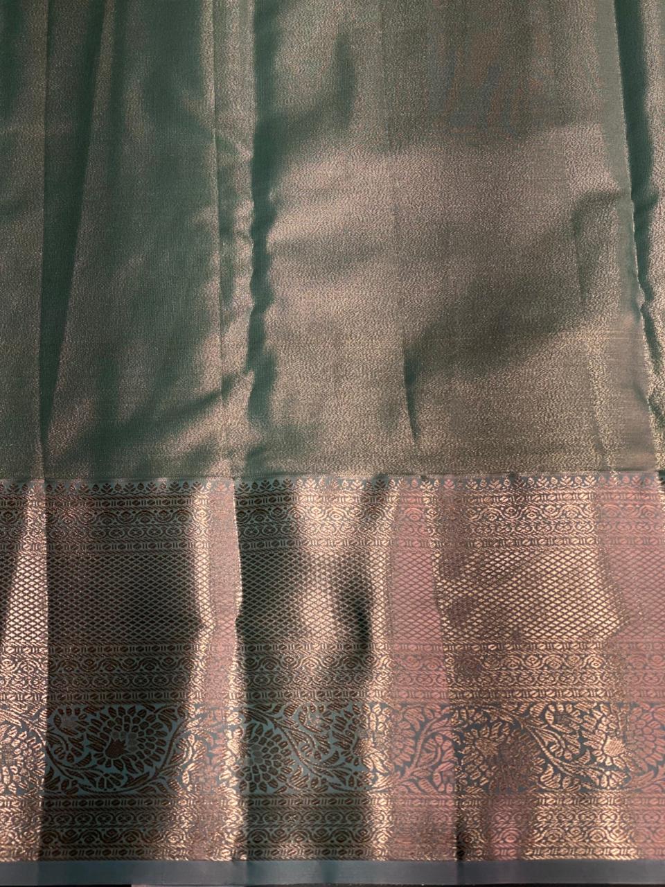 Pastal blue Tissue Kanchipuram saree- PBRIDE44M