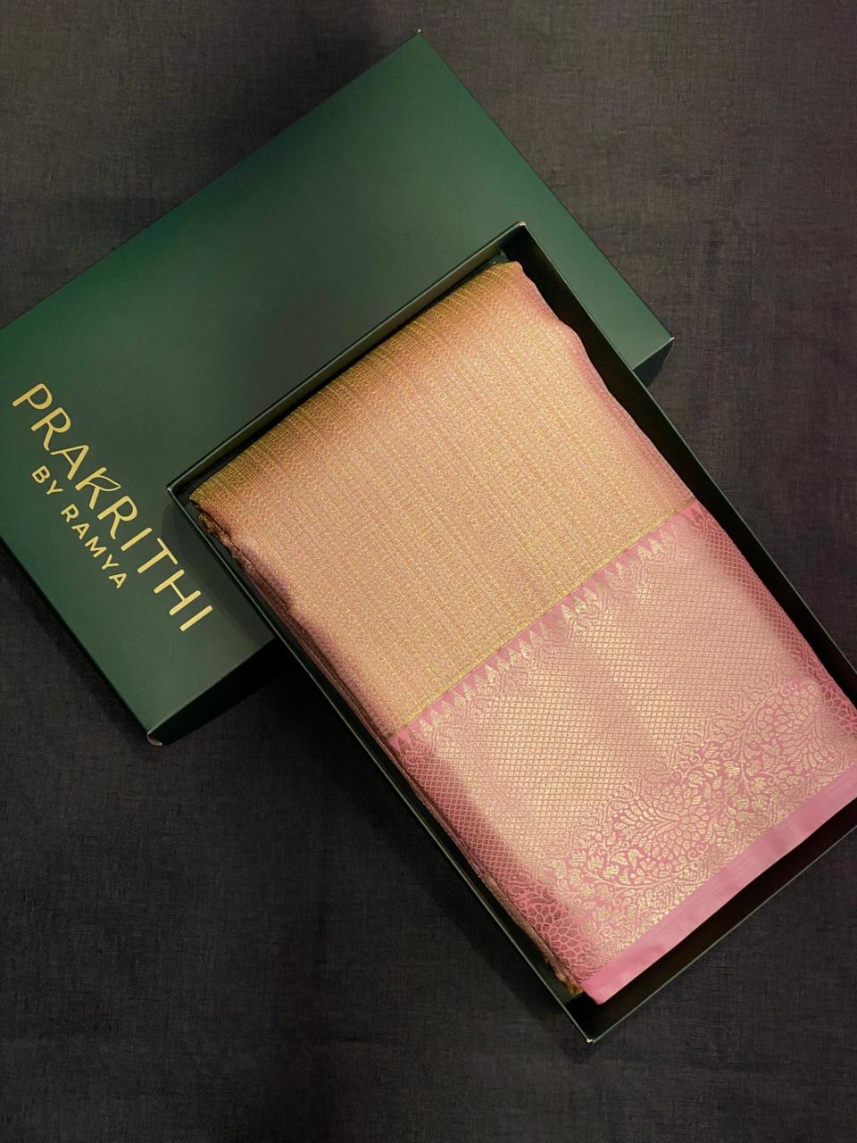 Pink Tissue Kanchipuram saree- PBRIDE44O