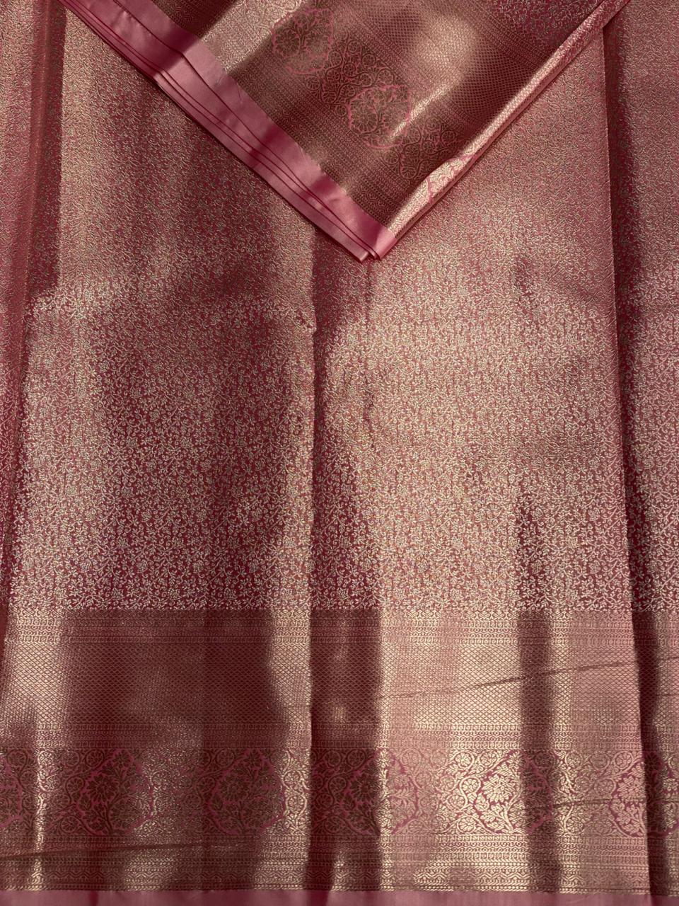 Pink Tissue Kanchipuram saree- PBRIDE44P