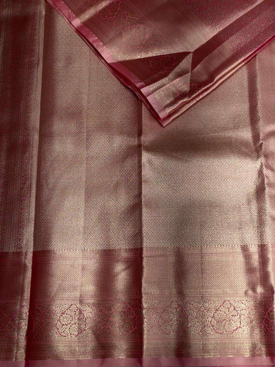 Pink Tissue Kanchipuram saree- PBRIDE44P