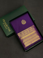 Violet kanchipuram silk saree- PSSR336