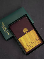 Brown kanchipuram silk saree- PSSR337