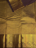 Brown kanchipuram silk saree- PSSR337