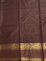 Brown kanchipuram silk saree- PSSR338