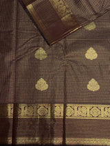 Brown kanchipuram silk saree- PSSR338