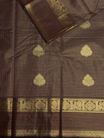 Brown kanchipuram silk saree- PSSR338
