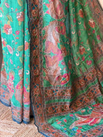 Green mul chanderi saree- PBR26C