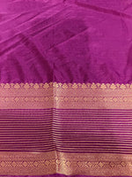 Orange and Magenta Crepe silk saree- GAL11A