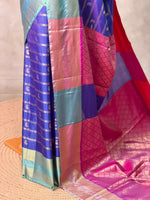 Blue banarasi silk saree- GAL14