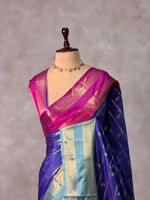 Blue banarasi silk saree- GAL14