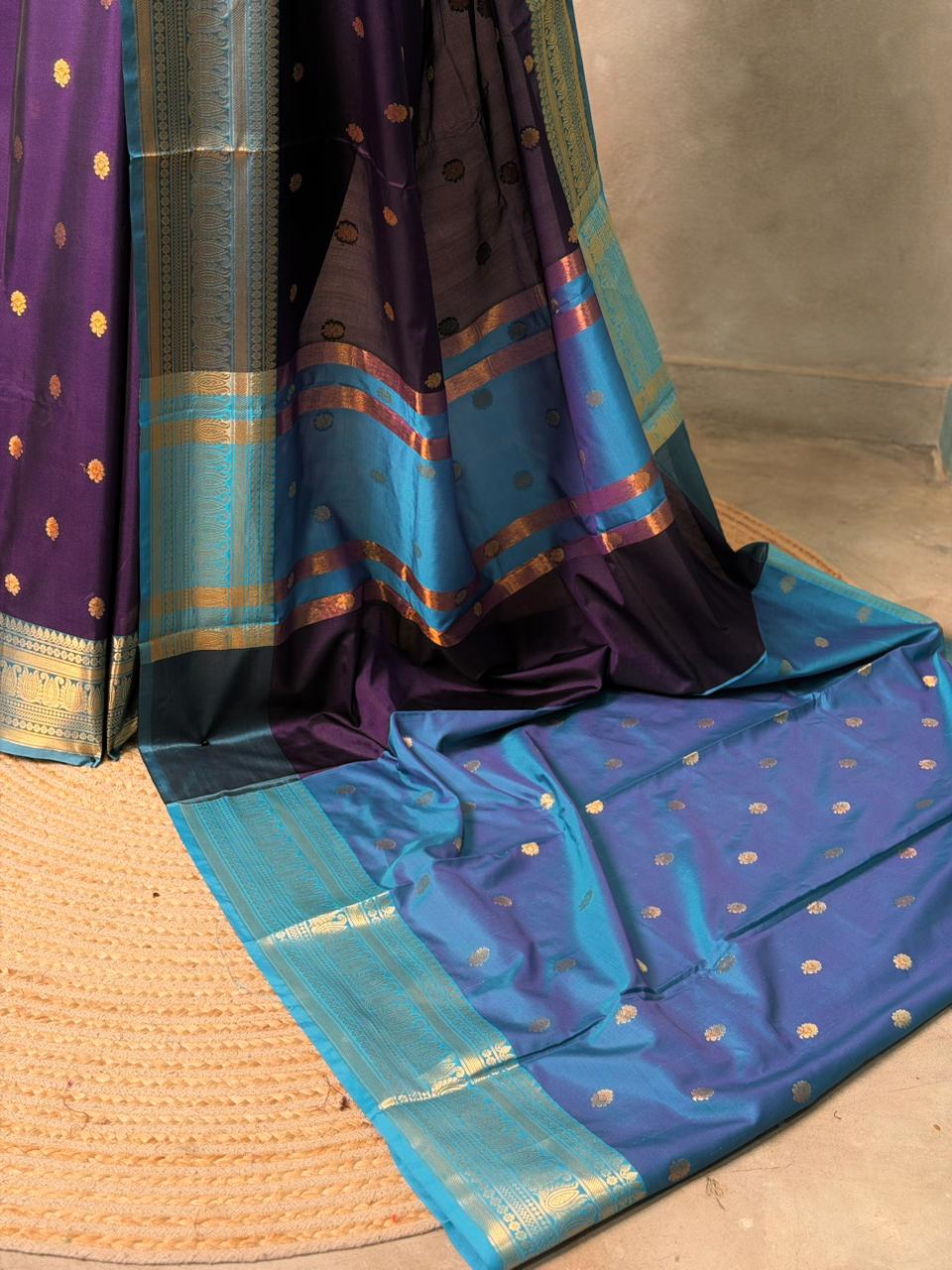 Deep Blue banarasi silk saree- GAL13