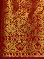 Red banarasi silk saree- GAL12B